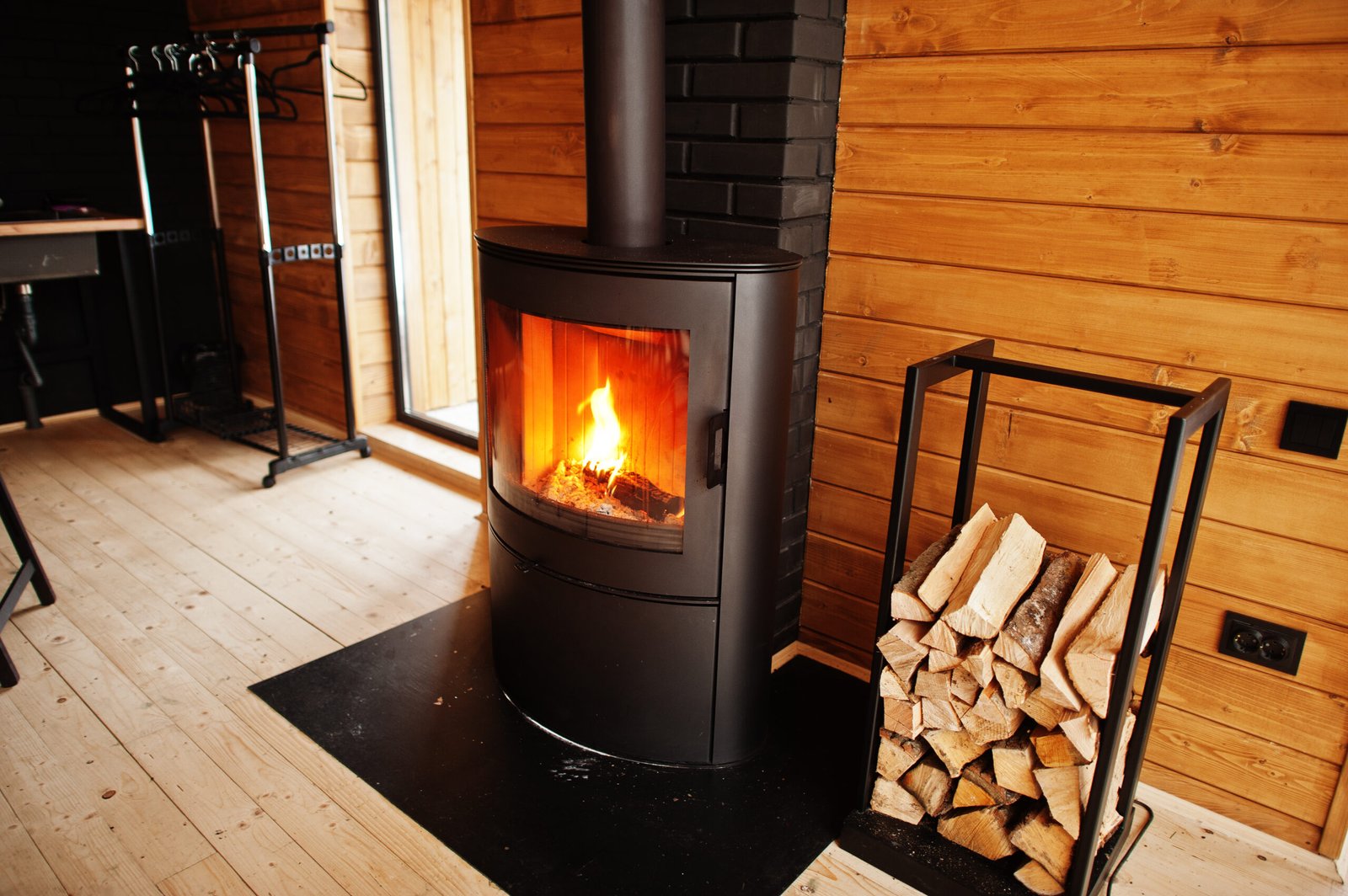 flush hearth in wood floor quartzite cream